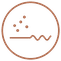 Line icon contrasting rough uneven skin texture with a smoother surface